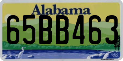 AL license plate 65BB463