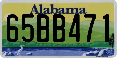 AL license plate 65BB471