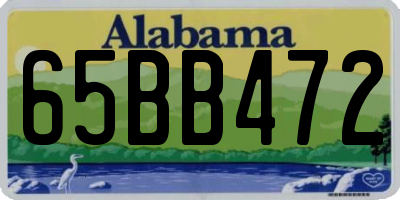 AL license plate 65BB472
