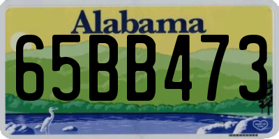 AL license plate 65BB473