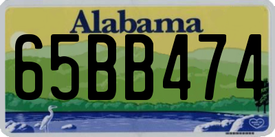 AL license plate 65BB474