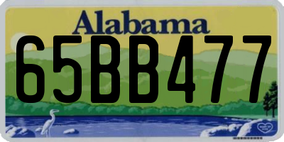 AL license plate 65BB477
