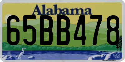 AL license plate 65BB478