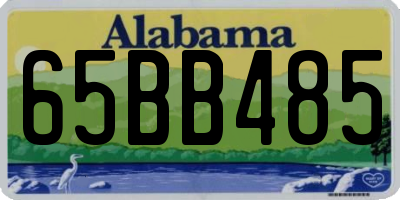 AL license plate 65BB485