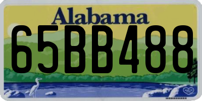 AL license plate 65BB488