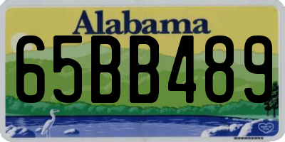 AL license plate 65BB489