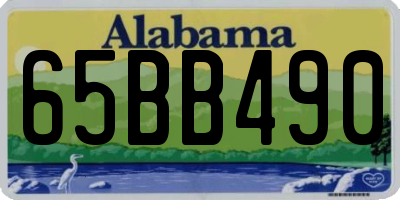 AL license plate 65BB490