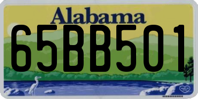 AL license plate 65BB501