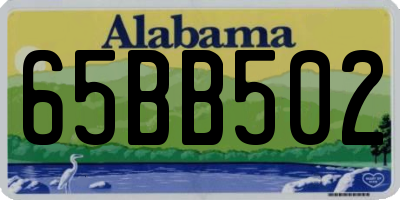 AL license plate 65BB502