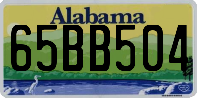 AL license plate 65BB504