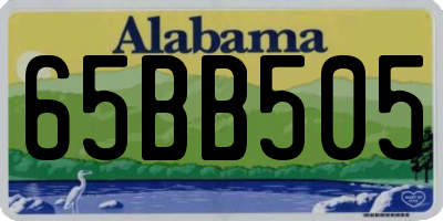 AL license plate 65BB505
