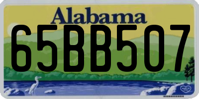 AL license plate 65BB507