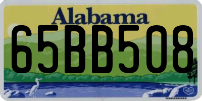 AL license plate 65BB508