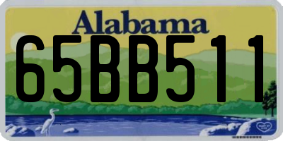 AL license plate 65BB511