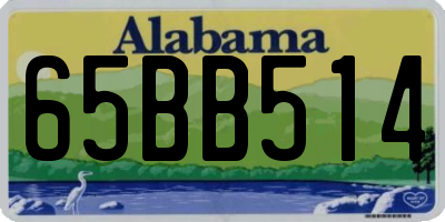 AL license plate 65BB514