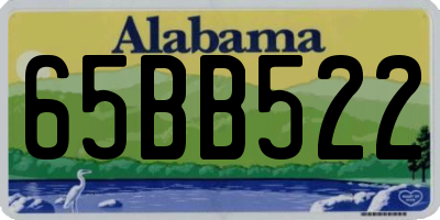 AL license plate 65BB522