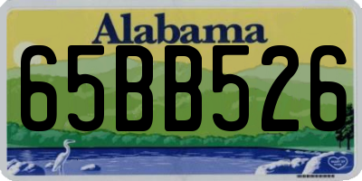 AL license plate 65BB526