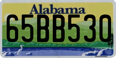 AL license plate 65BB530