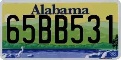 AL license plate 65BB531