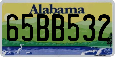 AL license plate 65BB532