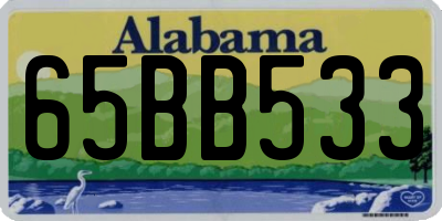 AL license plate 65BB533