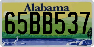 AL license plate 65BB537