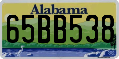 AL license plate 65BB538