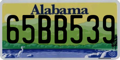 AL license plate 65BB539