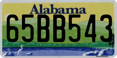 AL license plate 65BB543
