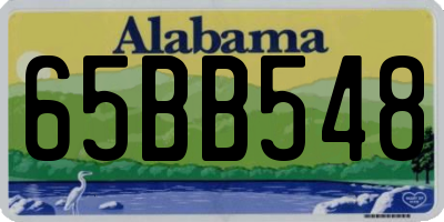 AL license plate 65BB548