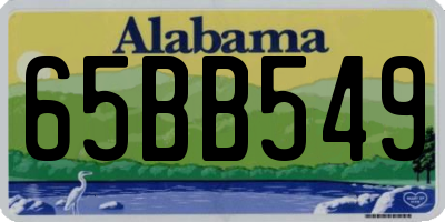 AL license plate 65BB549