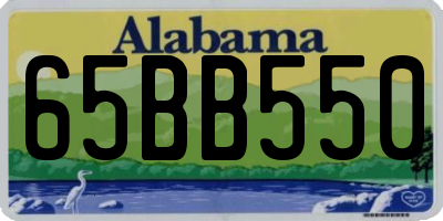 AL license plate 65BB550