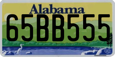 AL license plate 65BB555