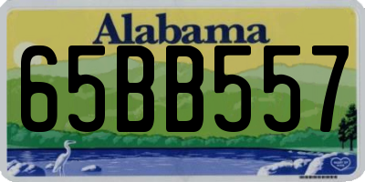 AL license plate 65BB557