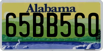 AL license plate 65BB560