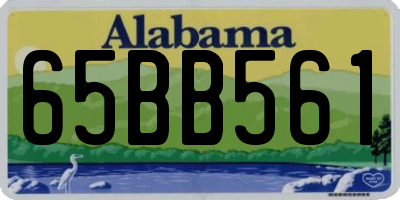 AL license plate 65BB561