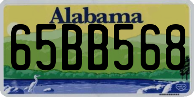 AL license plate 65BB568