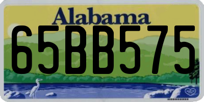 AL license plate 65BB575
