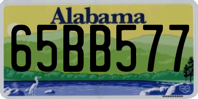 AL license plate 65BB577