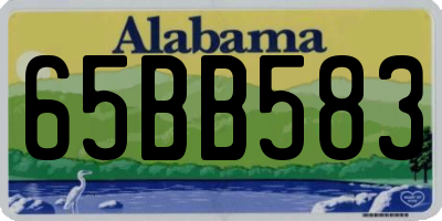 AL license plate 65BB583