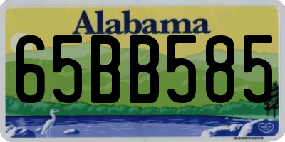 AL license plate 65BB585