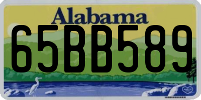 AL license plate 65BB589