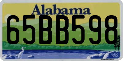 AL license plate 65BB598