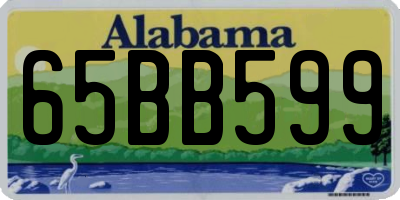 AL license plate 65BB599
