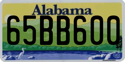 AL license plate 65BB600