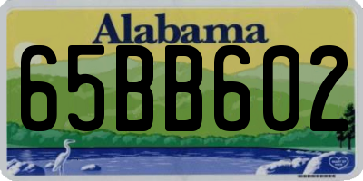 AL license plate 65BB602