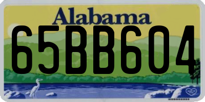 AL license plate 65BB604