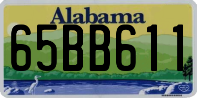 AL license plate 65BB611