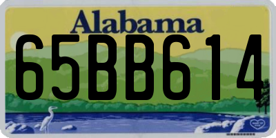 AL license plate 65BB614