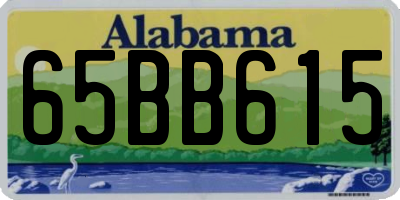 AL license plate 65BB615